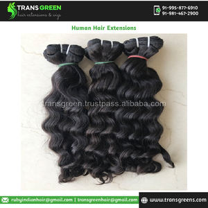 Extensiones de cabello humano de grado estándar de cuerpo de templo indio Virgen sin procesar 100% por fabricante y exportador - Product Image 3