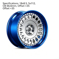 Jante en alliage forgé X83 poli miroir pour automobile 5x120 5x114.3 5x112 5x127 15 20 24 pouces chromée à disque profond