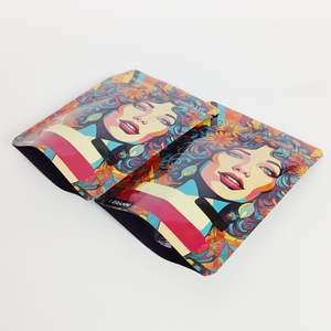 Vente en gros Sacs en mylar imprimés numériquement Packs en mylar à l'épreuve des enfants 3.5G Sac en mylar de forme personnalisée pour la nourriture/bonbons - Product Image 4