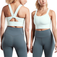 Sous-vêtements de sport pour femmes de grande taille Soutien-gorge de sport Vêtements de yoga Fitness Push up Crop Tops Halter Soutien-gorge de sport pour femmes
