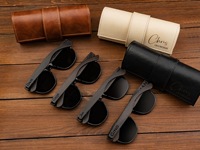 Étui à lunettes en cuir blanc personnalisé de qualité supérieure avec logo unique, étui à lunettes de soleil personnalisé avec logo, emballage pour lunettes