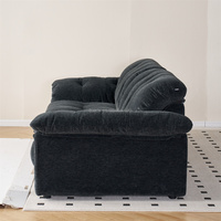 111176 Canapé sectionnel grand format en tissu chenille Quanu, mobilier de salon, canapé de bureau moderne unique, ensemble de canapés de style français pour la maison