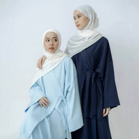 Ensemble de prière musulmane modeste pour l'Aïd, robe ample décontractée unie à manches longues, vêtements islamiques tendance pour femmes, ensemble 2 pièces
