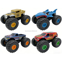 Voiture à grandes roues personnalisable 1:24, en alliage, avec glissière métallique, véhicule tout-terrain, mini-voiture miniature, camion monstre, jouet pour cadeau