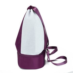 Custom Logo Travel Swimming <b>Drawstring</b> Backpack Lightweight Fitness Sports Yoga String <b>Bag</b> With Shoe Compartment - Product Image 3