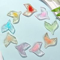 Breloques en plastique à paillettes, queue de sirène, pour collier, bracelet, pendentif, accessoires de bijoux DIY