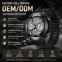 SENBONO KC82 Outdoor Smartwatch GPS BT-Anruf Multi-Sportmodi Kompass Fitness-Tracker Herren Smartwatch Unterstützt iOS Android OEMODM