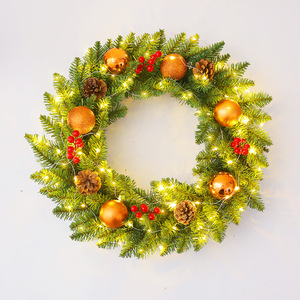 Handmade Giáng Sinh Vòng Hoa Nho 30/40/50/60Cm Cửa Treo Trang Trí Lễ hội Cảnh Đối Với <span class=keywords><strong>Amazon</strong></span> Hot-Bán - Product Image 5