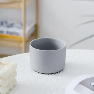 YBH陶瓷容器优雅陶瓷蜡烛容器经济定制设计带盖陶瓷蜡烛罐