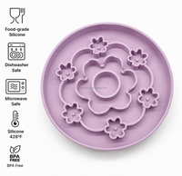 Tapis de léchage en silicone VaryWell Spring Flower pour ralentir la vitesse d'alimentation des chiens et des chats