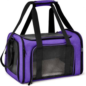 Muestra Gratis: Transportín para Gatos, Transportín para Perros Pequeños con 4 Ventanas de Malla, Bolsa de Viaje para Gatos con 4 Bolsillos de Almacenamiento, Transportín para Mascotas Aprobado por Aerolíneas - Product Image 6