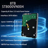 Disque dur interne NAS ST8000VN004 8 To 3,5 pouces 7200 tr/min 256 Mo de cache SATA 6 Gbit/s CMR pour serveur de stockage réseau avec fonctionnement 24/7