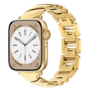 Bracelet de montre intelligente en acier inoxydable en métal brillant pour <span class=keywords><strong>Apple</strong></span> <span class=keywords><strong>Watch</strong></span> Band Acero Inoxidable Dressy <span class=keywords><strong>Watch</strong></span> Band <span class=keywords><strong>plaqué</strong></span> <span class=keywords><strong>or</strong></span> 45mm 49mm - Product Image 4