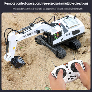 Vehículo de ingeniería de Control remoto de aleación inalámbrica de 2,4G, excavadora 4x4, camión volquete, carretilla elevadora, experto, juguetes transfronterizos para niños - Product Image 5