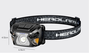 5W XPG <b>LED</b> Headlamp with Multi-Color <b>Light</b>, Hands-Free <b>Motion</b> Control, Long Battery Life for Night Fishing, Camping and Work Use - Product Image 2