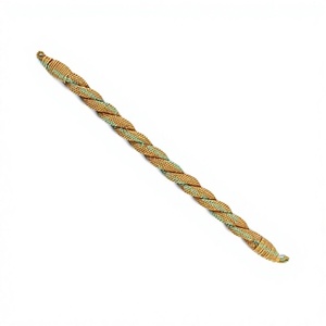 Cordon en macramé torsadé à 3 brins Dada Marine Corps Gold, double sangle réglable, rayures rouges, fil de bullion/mylar/soie haute ténacité - Product Image 2