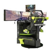 Máquinas recreativas de carreras y simuladores de vuelo comercial Simulador de juego de carreras de conducción 3 + 1 Axis Racing Simulator Star Space VR