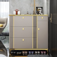Meuble de rangement de luxe moderne ultra-fin pour entrée de maison, grande capacité, armoire à chaussures pour porche