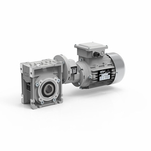 TRANSTECNO Italian gear reducer, aluminum alloy CMP geared motor with front-stage <b>worm</b> gear. - Product Image 2