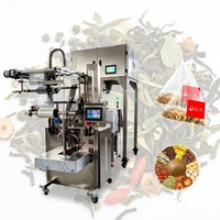 Machine d'emballage de sachets de thé triangulaires entièrement automatique avec balance électronique, machine d'emballage de sachets de thé pyramidaux, scellage par ultrasons
