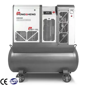 Compressor de parafuso portátil de poupança de energia e proteção fina personalizável ambiental 15Hp Compressor de ar de parafuso portátil