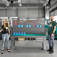Table de travail antistatique ESD pour atelier industriel, en acier laminé à froid, établi modulaire, armoire à outils OEM en gros