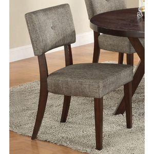 Lot de 2 chaises de salle à manger DB en tissu gris Drake et finition expresso - Product Image 1