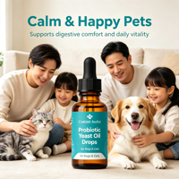 Gouttes d'huile de levure probiotique OEM ODM pour chiens et chats – Complément alimentaire pour la santé digestive et immunitaire