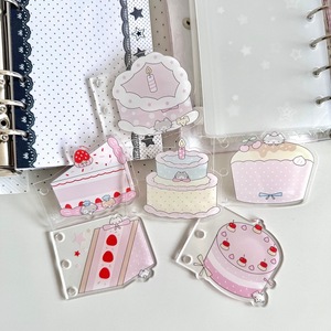 Séparateur de pages en papier mignon, rose pastel, style gâteau, pour classeur à anneaux, page d'index, séparateur transparent, impression numérique - Product Image 6