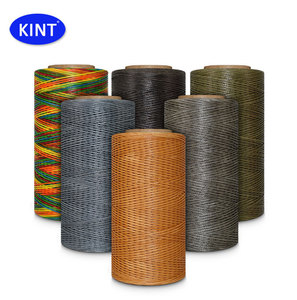 Vente en gros 260 yards 150D/16 0.8mm cuir couture fil ciré <span class=keywords><strong>plat</strong></span> pour sac cordon ciré pour l'artisanat du cuir bricolage ficelle cirée - Product Image 6