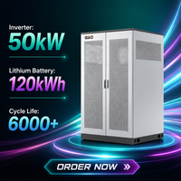 120kWh Enerji Depolama Sistemi ESS 50kW Hibrit İnvertörlü Güneş Enerjisi Hepsi Bir Arada Sistem Lityum Pil