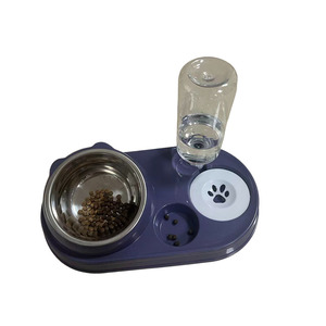 Paslanmaz çelik ve plastik kedi en iyi Set/köpek maması kaseleri su sebili ve Pet besleyici ve yüksek kalite - Product Image 1
