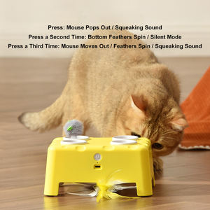 Giocattolo Interattivo per Gatti per Adulti 2-in-1 Automatico Ricaricabile USB con Piuma Rotante <span class=keywords><strong>e</strong></span> Silenziosa Giochi per Gattini - Product Image 5