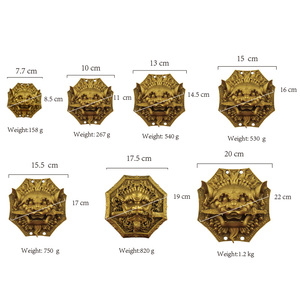 Bán buôn Brass bát giác Lion-Head Sword-biting bagua gương mảng bát giác Lion-Head Mặt dây trang trí nội thất mặt hàng - Product Image 3