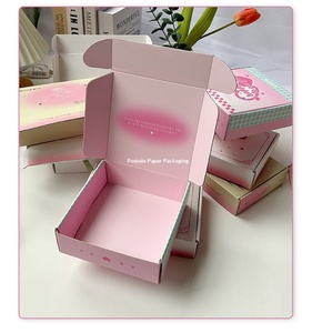 Boîte en carton ondulé double face à dégradé, avec revêtement UV, pour bijoux carrés et accessoires de coiffure épais pour filles, emballage de type armure - Product Image 3