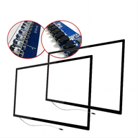 Écran tactile infrarouge de 19 pouces, 27 pouces, 32 pouces, 43 pouces, 65 pouces, 75 pouces, port USB de superposition de cadre d'écran tactile pour moniteur tactile, produit d'usine bon marché