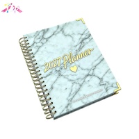 Carnet de notes personnalisé 8 1/2 x 11 avec couverture rigide, agenda, organisateur, carnet de notes, bloc-notes, cahier avec spirale dorée