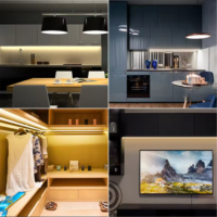 Bande lumineuse LED COB 12V/24V IP65 étanche, équipée d'une tête CC, adaptée à l'aquarium, au paysagisme et à la décoration de piscine