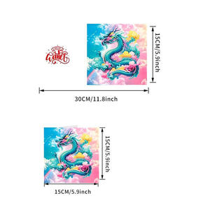 Vente en gros <span class=keywords><strong>de</strong></span> 6 packs <span class=keywords><strong>de</strong></span> kits <span class=keywords><strong>de</strong></span> cartes <span class=keywords><strong>de</strong></span> vœux avec <span class=keywords><strong>peinture</strong></span> au diamant sur le thème des animaux cartes-cadeaux DIY Diamond Art pour adultes - Product Image 4