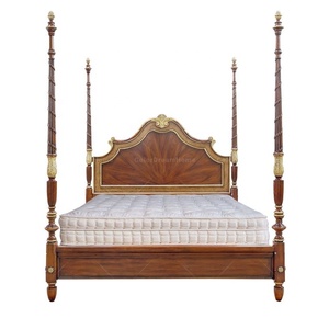 French Royal Bedroom Set Solid Wood <strong>Bed</strong> With <strong>Pillars</strong> - Product Image 2