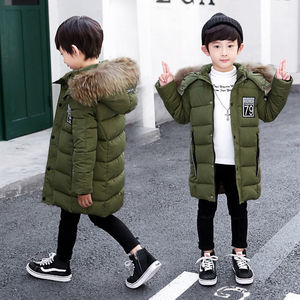 Nouvelle Mode Enfants Garçons Manteau Long Hiver Chaud à Capuche 90% Coton Vêtements Décontractés Bébés Vestes Parkas pour Garçons - Product Image 2