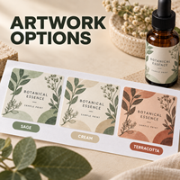 Étiquette autocollante personnalisée en vinyle pour flacon d'huile essentielle, pour l'emballage des flacons compte-gouttes et l'impression de logo de marque pour les soins personnels