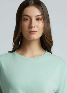 Camiseta de Cuello Redondo para Mujer, Tejido Ecológico de Rayón de Bambú, Tacto Suave, Manga Corta, Ropa Casual de Verano, Apliques Personalizables - Product Image 6