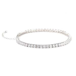 Chaîne de cheville Hip Hop 4 mm en laiton, style tennis, bijoux de rappeur scintillants avec pierres en zircon, réglable 9 pouces, prête à être expédiée - Product Image 3