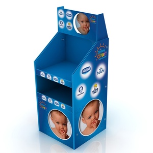 Expositor de pie personalizado para minoristas, estantería de exhibición de cartón para punto de venta, contenedor de exhibición de papel para minoristas - Product Image 3
