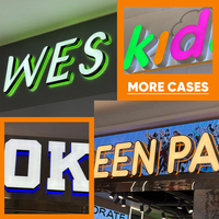 Lettres 3D en acrylique rétroéclairées Daco, conception gratuite, étanches IP65, garantie 3 ans, éclairage publicitaire pour restaurant et magasin