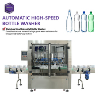 Machine de rinçage et de lavage automatique en acier inoxydable à prix d'usine, durable, haute capacité, pour bouteilles en verre, huile et boissons, usage intensif quotidien en usine