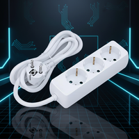 Multiprise murale industrielle durable européenne 3 voies en cuivre 16A 3680W CE pour usage intensif