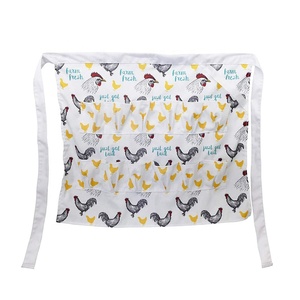 Casa de campo pollo huevo recolección reunión delantales bolsillos tamaño adulto cintura huevo delantal impresión completa - Product Image 4