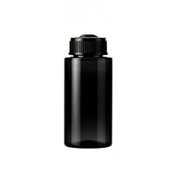 Bouteille diffuseur d'arômes noire transparente de 480 ml avec couvercle noir